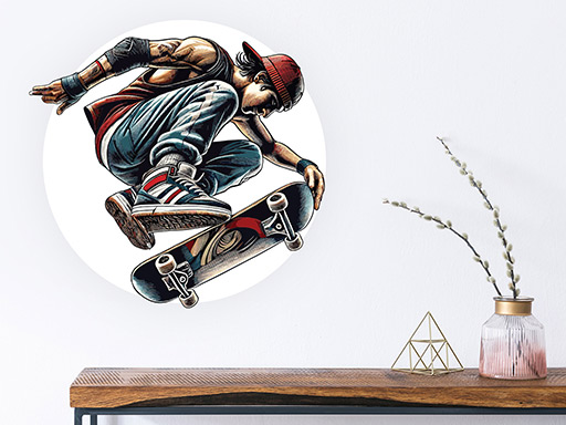 skateboardista samolepky na stenu, skateboardista nálepky na stenu, skateboardista dekorácie na stenu, skateboardista samolepiace nálepky na stenu