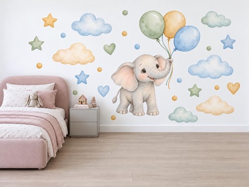 Slůně s balonky