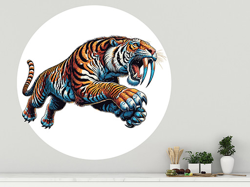 Smilodon samolepky na stenu, Smilodon dinosaurus samolepka na stenu, Smilodon nálepky na stenu, Smilodon nálepky na stenu