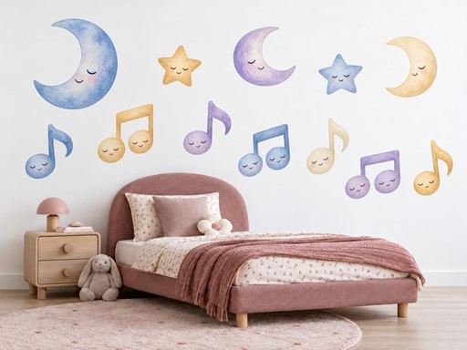 Spiace noty s mesiačikmi