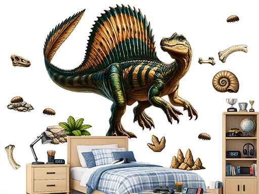 Spinosaurus samolepky na stenu, Spinosaurus nálepky na stenu, Spinosaurus dekorácie na stenu, Spinosaurus samolepky na stenu, Spinosaurus nálepka na stenu