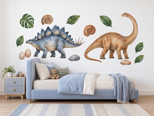 Stegosaurus a dlouhokrký dinosaurus
