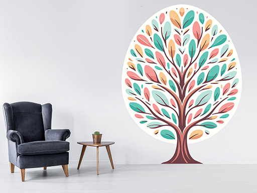 Strom radosti samolepka na stenu, Strom radosti nálepky na stenu, Strom radosti dekorácie na stenu, Strom radosti samolepiaci dekor na steny, Strom radosti samolepiace tapety na stenu