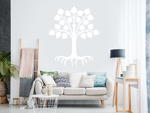Strom s koreňmi samolepky na stenu, Strom s koreňmi nálepky na stenu, Strom s koreňmi dekorácie na stene, Strom s koreňmi tapety na stene