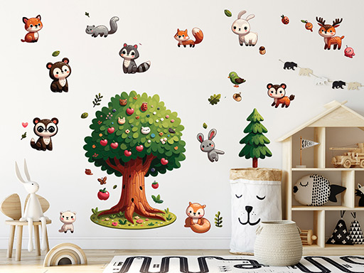 Stromček na najmenšiu samolepka na stenu, Stromček na najmenšiu nálepku na stenu, Stromček na najmenšiu detskú dekoráciu na stenu, Stromček na najmenšiu samolepiacu nálepku na stenu, Stromček na najmenšiu samolepka na stenu pre deti