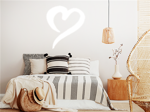 Štýlové srdce samolepky na stenu, Štýlové srdce nálepky na stenu, Štýlové srdce dekorácie na stenu, Štýlové srdce samolepiace nálepky na stenu