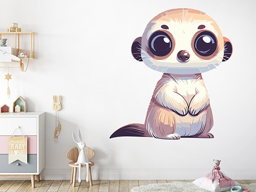 Surikata samolepky na stenu, Surikata nálepky na stenu, Surikaty dekorácie na stenu, Surikaty samolepiace nálepky na stenu