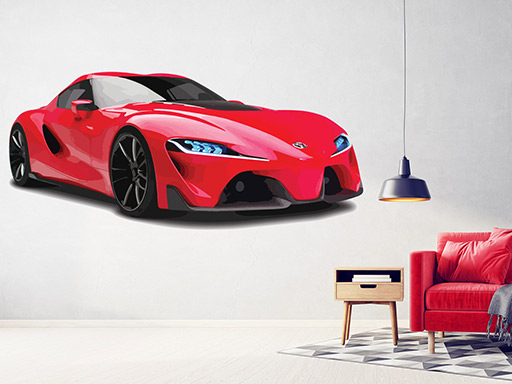 Toyota FT-1 samolepky na zeď, Toyota FT-1 nálepky na zeď, Toyota FT-1 dekorace na zeď, Toyota FT-1 samolepící nálepky na zeď
