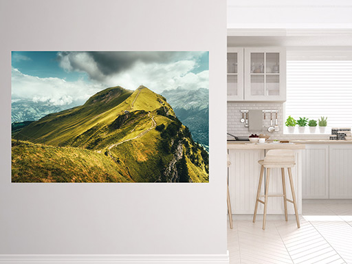 Trávnatá hora samolepka na stenu, Trávnatá hora plagát na stenu, Trávnatá hora plagát dekorácie na stenu, Trávnatá hora plagát na stenu, Trávnatá hora plagát na stenu