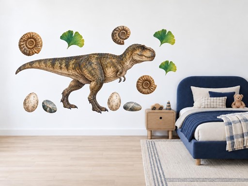 Tyranosaurus mezi zkamenělinami samolepky na zeď, Tyranosaurus mezi zkamenělinami tapety na zeď, Tyranosaurus mezi zkamenělinami dekorace na zeď, Tyranosaurus mezi zkamenělinami nálepky na zeď