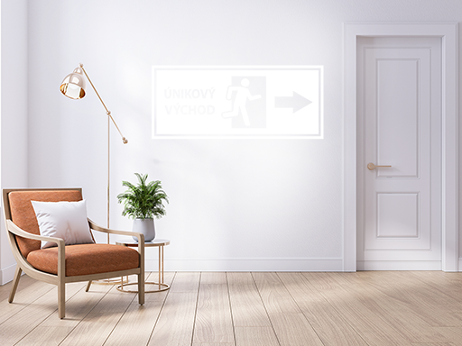 Únikový východ samolepky na stenu, Únikový východ nálepky na stenu, Únikový východ dekorácie na stene, Únikový východ tapety na stene
