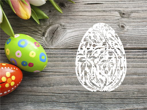 Vajíčko s kvietkami samolepka na stenu, Vajíčko s kvietkami nálepky na stenu, Vajíčko s kvietkami dekorácie na stenu, Vajíčko s kvietkami samolepiaci dekor na steny, Vajíčko s kvietkami samolepiace tapety na stenu