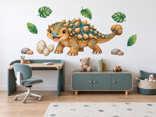 Veselý ankylosaurus s vajíčky