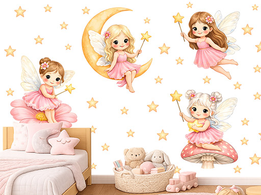 Víly v ružových šatách