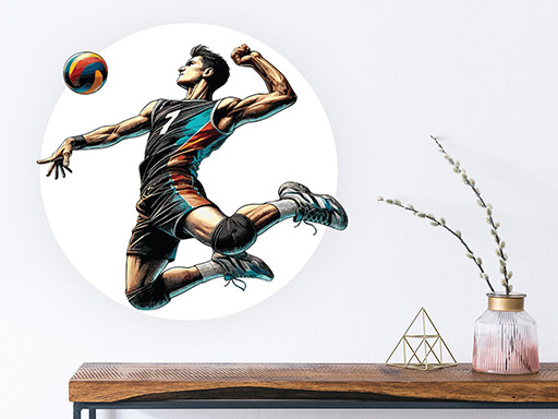 Volejbalista 01 samolepky na zeď, Volejbalista 01 nálepky na zeď, Volejbalista 01 dekorace na zeď, Volejbalista 01 samolepící nálepky na zeď