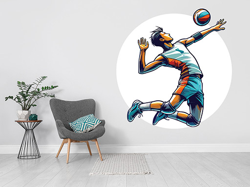Volejbalista 02 samolepky na zeď, Volejbalista 02 nálepky na zeď, Volejbalista 02 dekorace na zeď, Volejbalista 02 samolepící nálepky na zeď