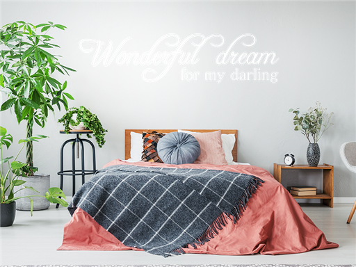 Nádherné nálepky na stenu s nápisom Wonderful dream, Nádherné dekorácie na stenu s nápisom Wonderful dream, Nádherné samolepiace dekorácie na stenu s nápisom Wonderful dream, Nádherné nálepky na stenu s nápisom Wonderful dream