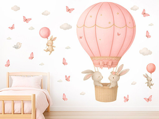 Zajačikovia v ružovom balóne