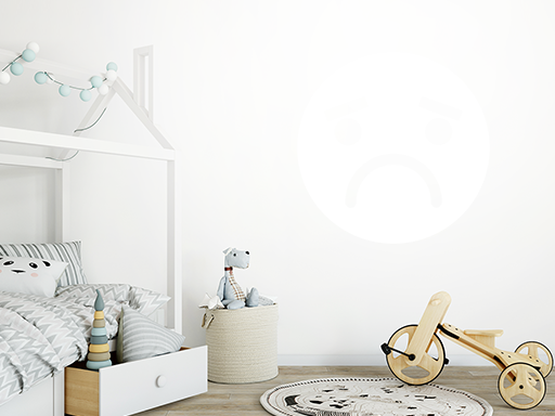 Zamračený smajlík samolepky na stenu, Zamračený smajlík nálepky na stenu, Zamračený smajlík samolepiacej fólie na stenu, Zamračený smajlík nalepovacia dekorácia