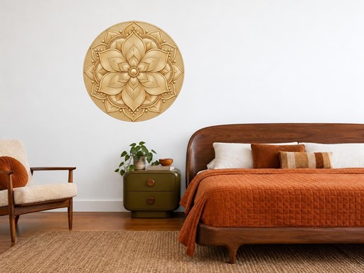 Zlatá květinová mandala