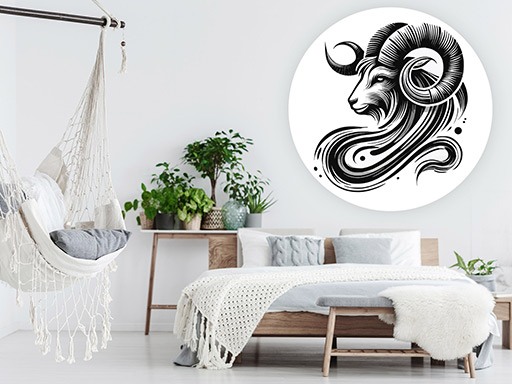 Znamenie zverokruhu Kozorožec samolepka na stenu, Znamenie zverokruhu Kozorožec nálepky na stenu, Znamenie zverokruhu Kozorožec dekorácie na stenu, Znamenie zverokruhu Kozorožec samolepiaci dekor na steny, Znamenie zverokruhu Kozorožec samolepiace tapety na stenu