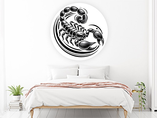 Znamenie zverokruhu Škorpión samolepka na stenu, Znamenie zverokruhu Škorpión nálepky na stenu, Znamenie zverokruhu Škorpión dekorácie na stenu, Znamenie zverokruhu Škorpión samolepiaci dekor na steny, Znamenie zverokruhu Škorpión samolepiace tapety na stenu